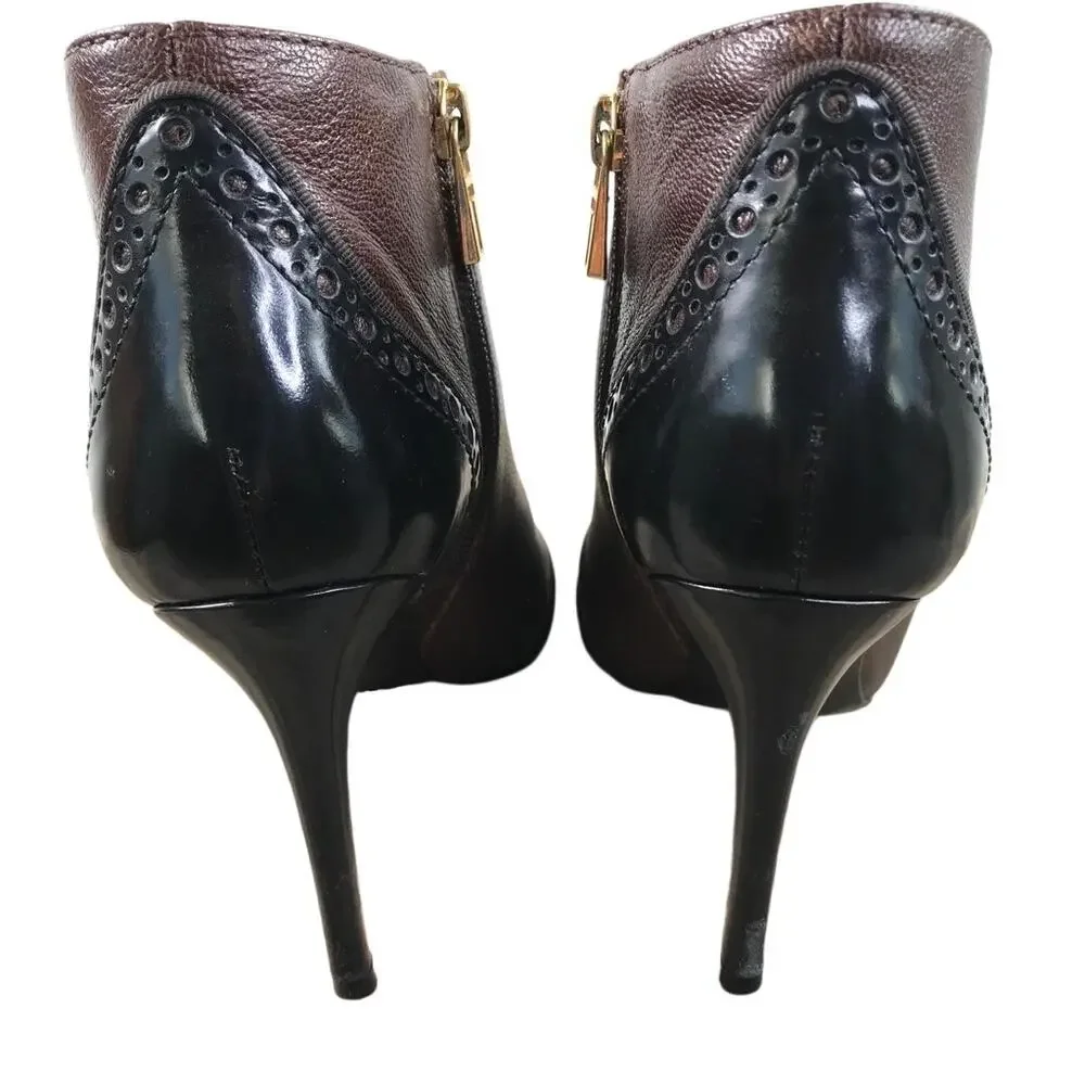 Tory Burch Brown and Black Ankle Booties - Picture 9 of 13